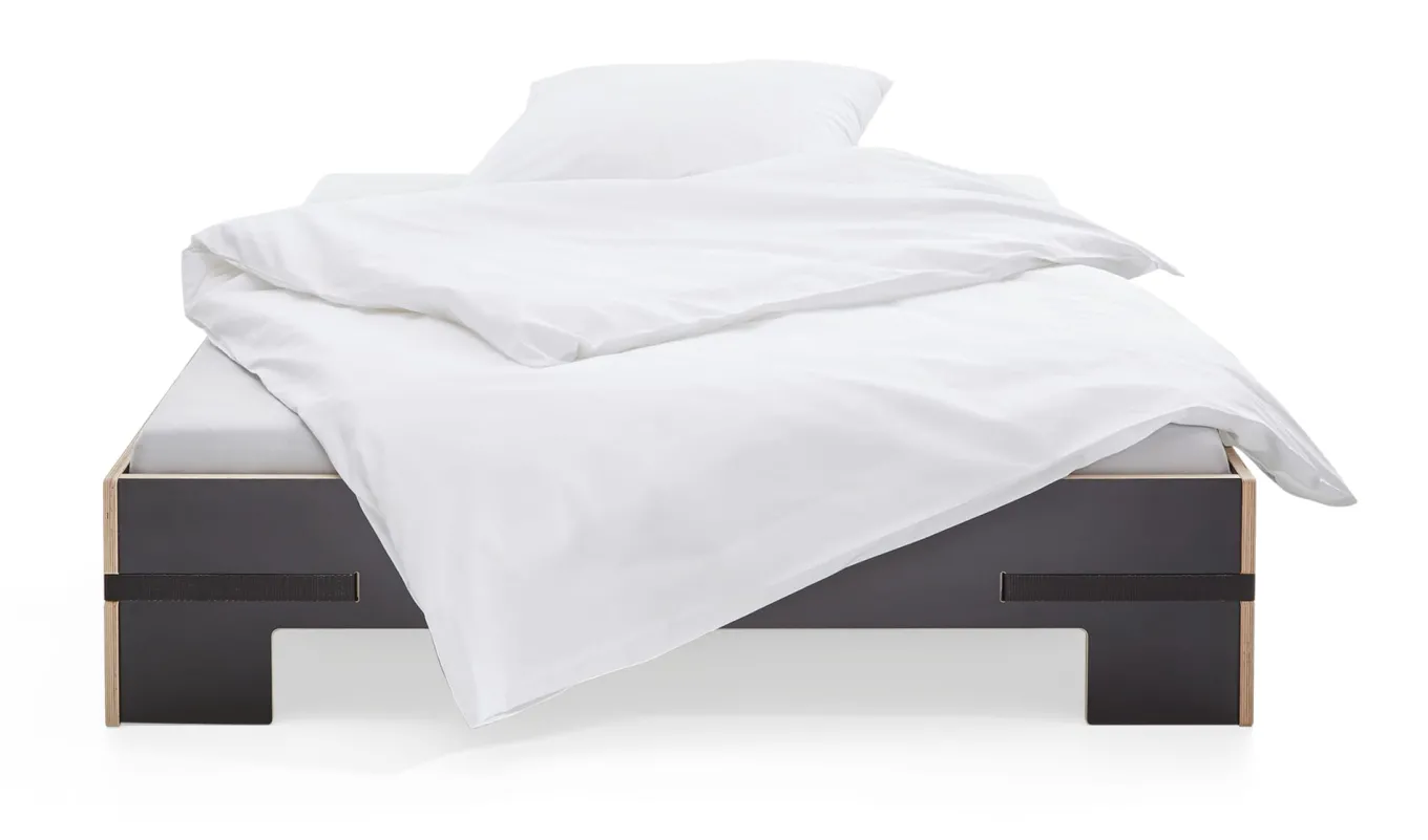 Bett Gurtbett schwarz