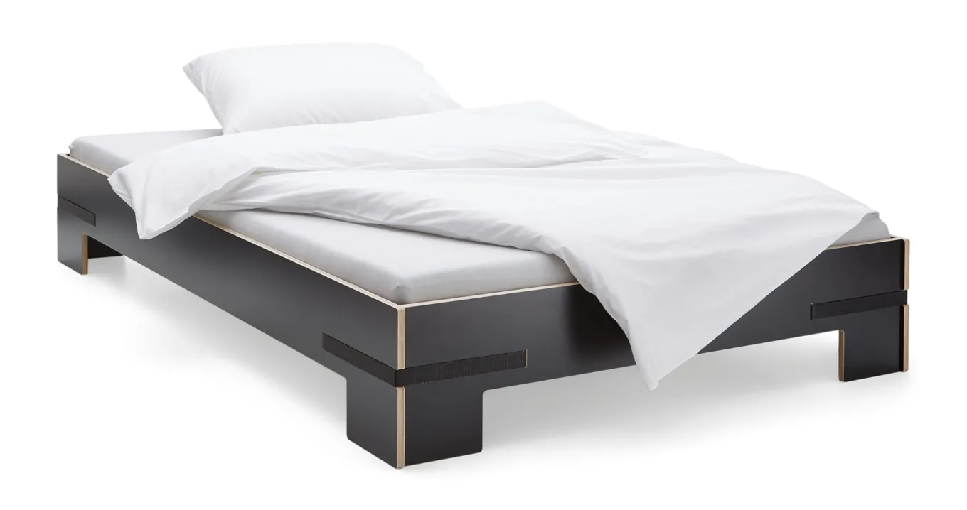 Bett Gurtbett schwarz
