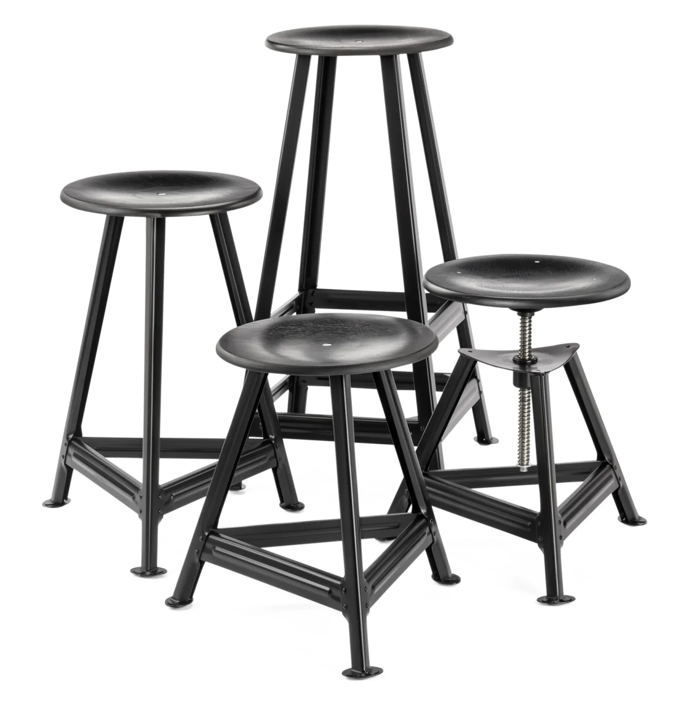 Hocker Chemnitz, höhenverstellbar, monochrom
