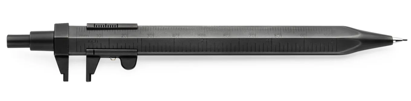 Messograf Druckbleistift schwarz verchromt