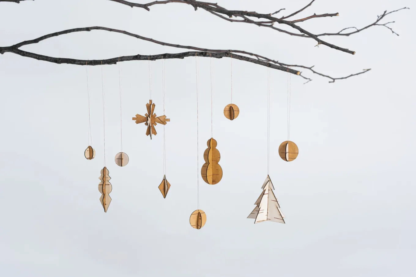 Weihnachtsschmuck Birkenrinde